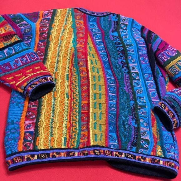 Vintage COOGI Wool Knitted Cosby Cardigan Sweater Size S Made In Australia RARE - Picture 10 of 13